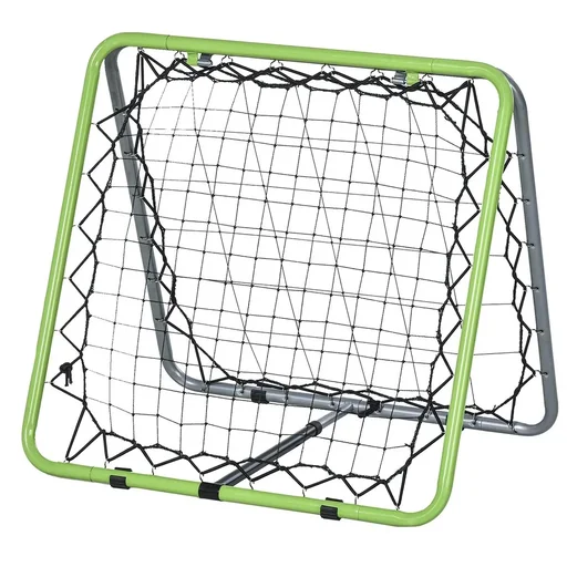 "Baseball Rebounder Kickback Goal Rebound Wall Net Double-Sided Rebound Foldable Metal+PE Green 75 x 75 x 64 cm image"