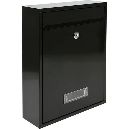 "NL mailbox with 2 buttons - black - 360x260x80 mm image"