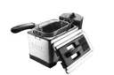 Stainless steel deep fryer with viewing window and permanent filter, 3 liters 2000 watts