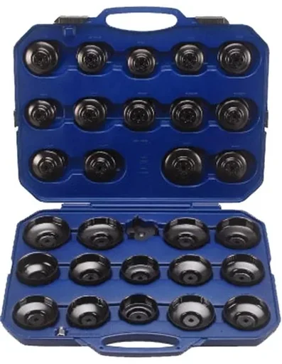 "Oil filter cap set, 30 pieces, in a case image"