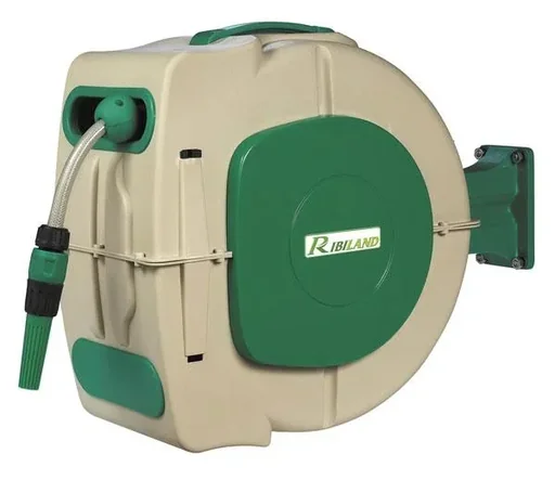 "Wall-mounted hose box with automatic rewind and 30 m hose image"
