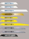 Reciprocating saw blades set 10 pcs. for wood, metal, cast iron and curves