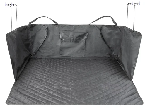 "3-in-1 trunk mat with loading sill protection, black image"