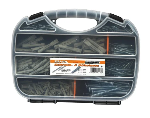 "Screw and dowel set, 321 pieces image"