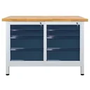 Workbench "Premium" 8 drawers, L1200xW600xH840mm