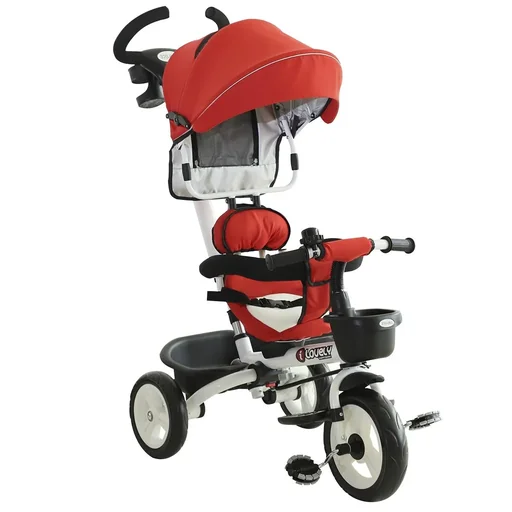 "4-in-1 children's tricycle with sun canopy image"