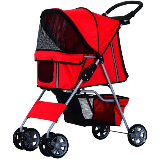 "Dog Cart Dog Buggy Dog Pet Stroller Buggy Red image"
