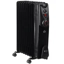 Oil radiator portable electric heater 2000 W 3 heat settings 24-hour timing electric heater 9 heating plates