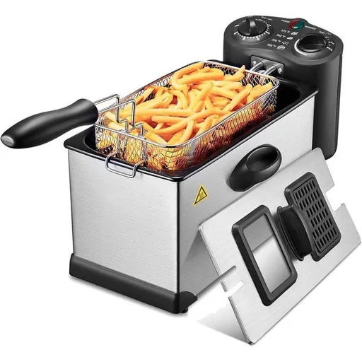 "Deep fryer - 3 liters - 2000 watts - silver image"