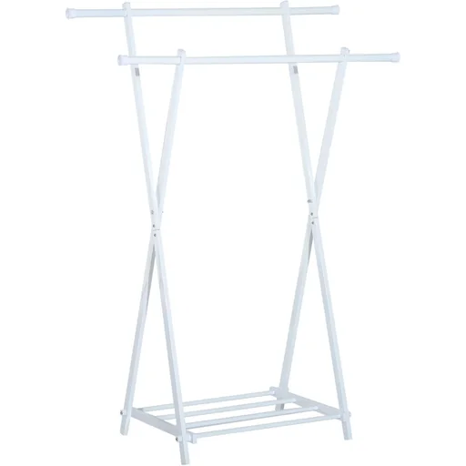 "Clothes rack coat rack metal white image"