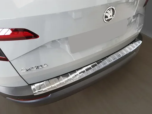 "Stainless steel loading sill protection for Skoda Karoq Crossover from 2017> image"