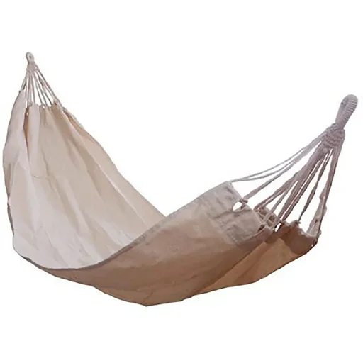 "Hammock hanging lounger for multiple people 200x100cm 150kg cream image"