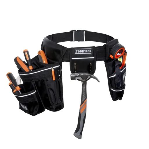 "Specter tool belt with 3 pockets, black image"