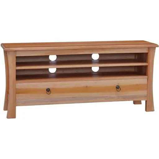 "TV cabinet 100x30x45 cm solid mahogany image"