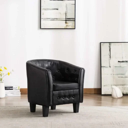 "Bucket seat, black imitation leather image"