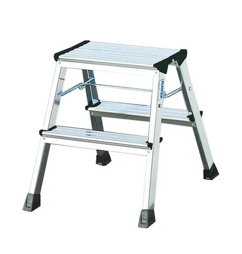 "Aluminium double folding step, 2x2 steps for more safety in the home image"