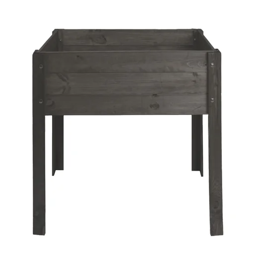 "Raised bed made of wood, anthracite, 80 x 40 x 78 cm image"