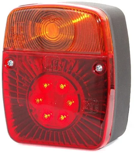 "Tail light with LED bulb for trailers and towing vehicles, l/r image"