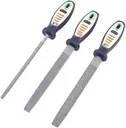 Wood rasp set 3 pcs. with half-round, round and flat wood rasps