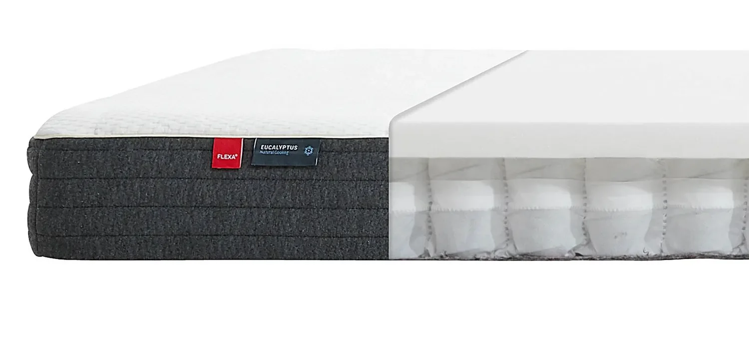 Flexa Taschenfederkernmatratze Sleep mit Eukalyptusbezug 120x200 cm