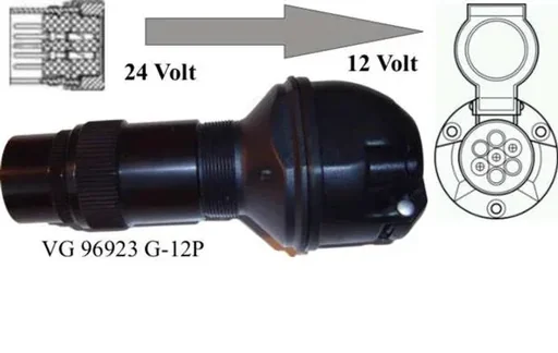 "Voltage reducer for NATO vehicles 24 Volt - 12 Volt image"
