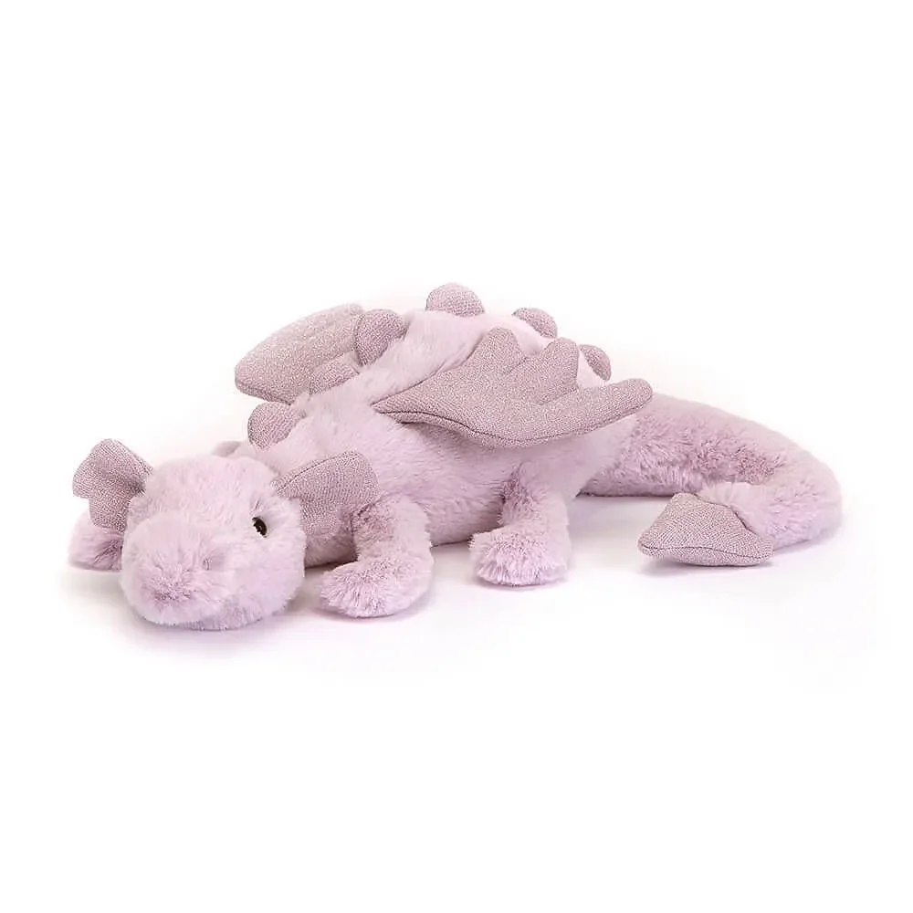 "Jellycat Pluszak, maskotka - Lavender Dragon, Rozmiar: Mały - H8 X W30 CM image"