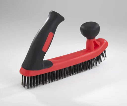 "Body steel brush with 2 components soft-touch handle image"