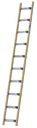 Roof ladder, 14 rungs, aluminum/wood - width 37 cm, length 395 cm
