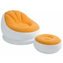 Inflatable armchair with ottoman orange