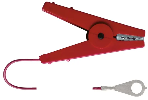 "Zaunkabel mit Klemme, rot, 100 cm image"