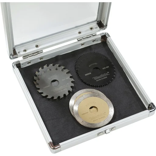 "Saw blade set, 6 pieces in aluminum box image"