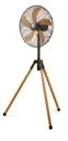 Pedestal fan in wood look