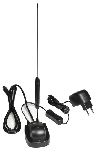 "Active DVB-T rod antenna with amplifier and power supply image"