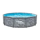 Pool Active Frame, diameter 305 x 76 cm, Stone Grey