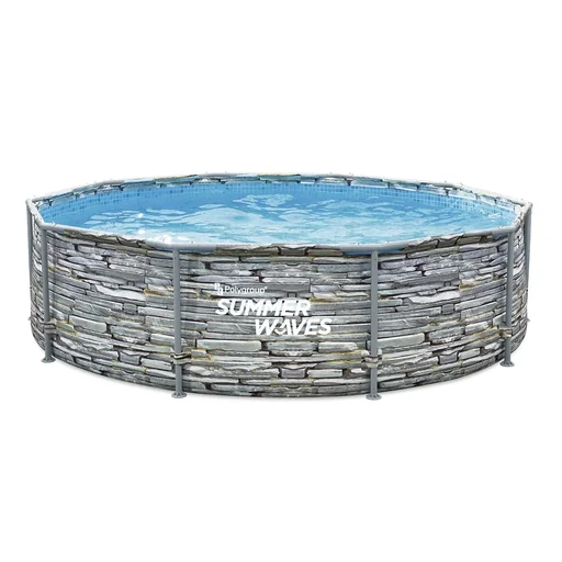 "Pool „Summer Waves Pool“, Steingrau, Ø 305 x 76 cm image"