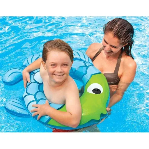 "Fish Shape Swimming Ring Blue image"