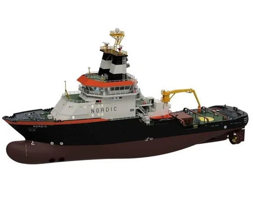 "Wooden kit rescue tug Nordic in 1:72 scale image"