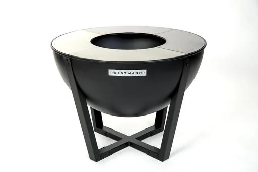 "Fire Pit Premium Grill and Fire Pit 81x81x62 cm Black image"