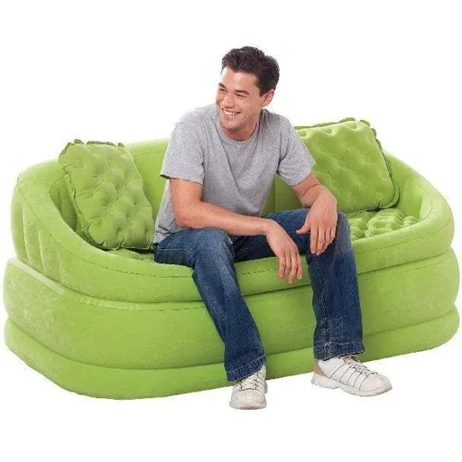 "Inflatable lounger green image"