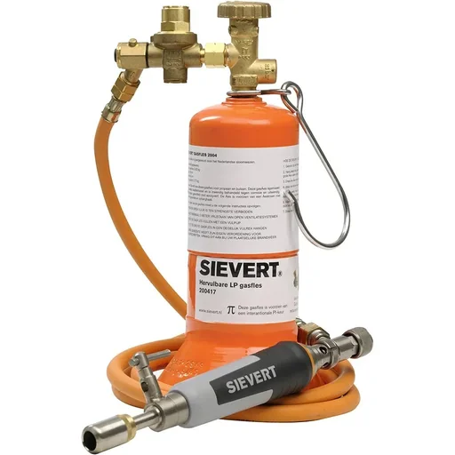 "Sievert soldering bottle, tube, handle, burner image"
