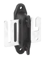 Strap gate handle Isolator Profi with stainless steel plate, black, 4 pieces