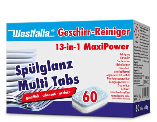 "13 w 1 wielofunkcyjnych tabletek do zmywarki, 60 szt. image"