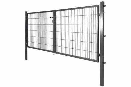 "Dwuskrzydłowa brama do podwójnego panelu ogrodzeniowego, 2x 150 x 120 cm image"