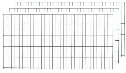 "Zestaw zielonych paneli ogrodzeniowych, 10 szt., każdy 100 cm x 200 cm image"