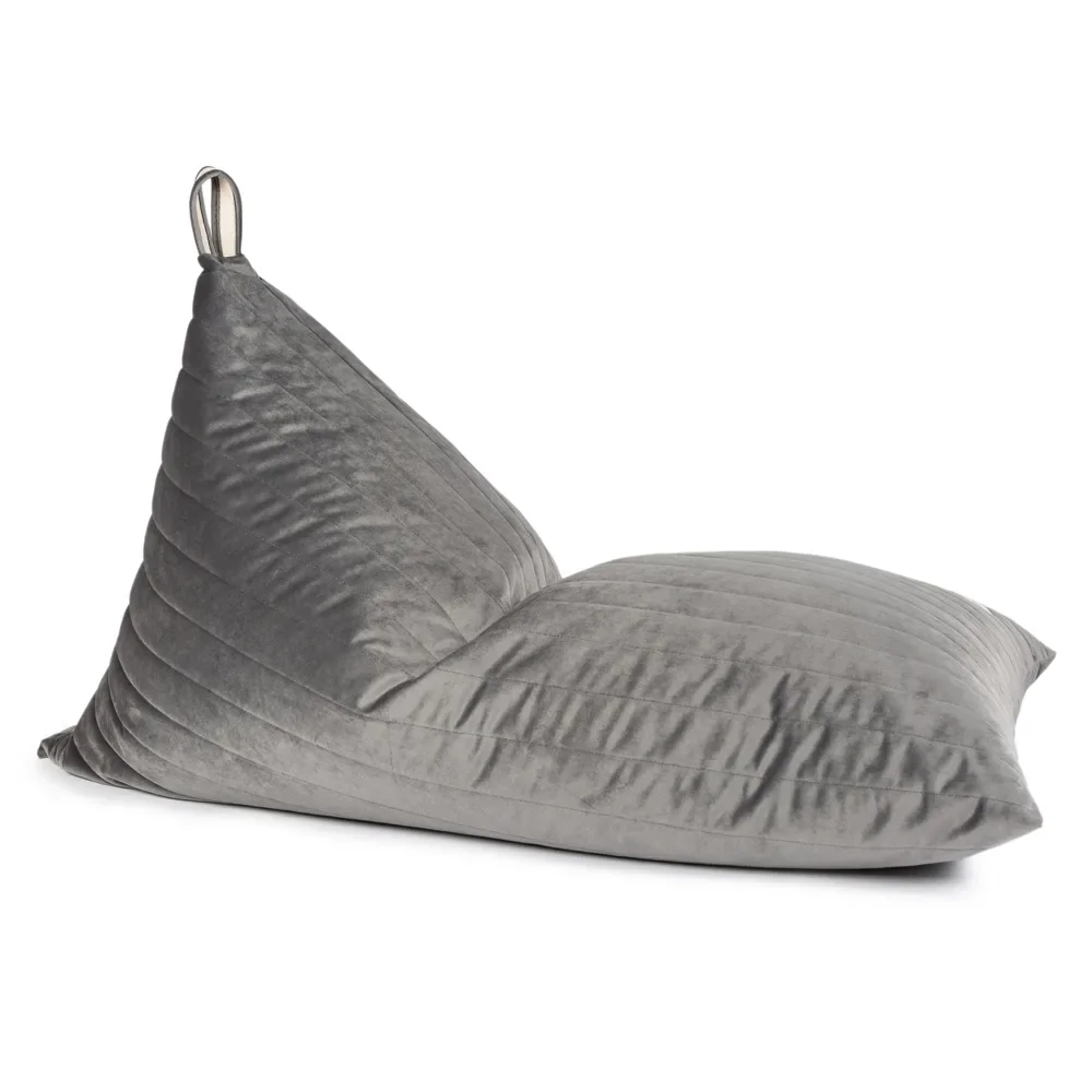 "Nobodinoz beanbag "Essaouira" velvet slate grey image"