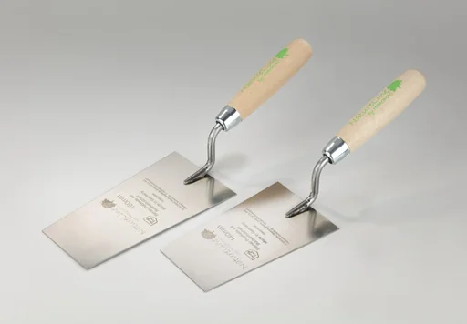 "Berner plastering trowel, 140mm, stainless steel, natural wood handle image"
