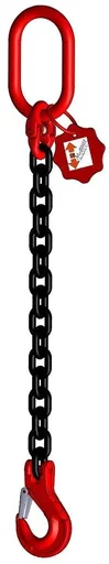 "1-strand chain GK8, with clevis hook 8 mm, 4 m long image"
