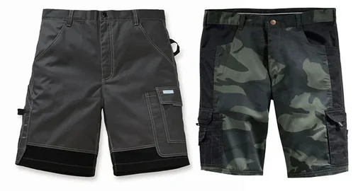 "Work and leisure shorts, anthracite/black, with reflective stripes, size 2XL image"