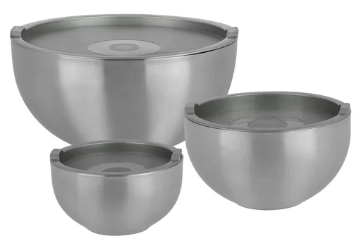 "6-piece thermal bowl set, 1 bowl + lid each 1.25, 2.5 + 4.2 l image"
