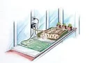 Heating mat including thermostat, 157 watts, 40 x 200 cm